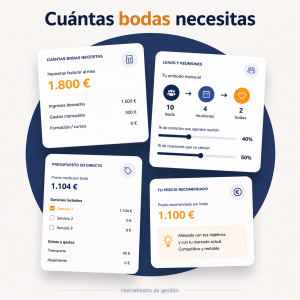 Herramienta gestión negocios de bodas